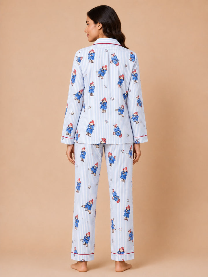 Bear Hug Nightsuit Long Sleeve Women's Night Suit