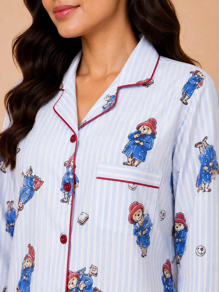 Bear Hug Nightsuit Long Sleeve Women's Night Suit