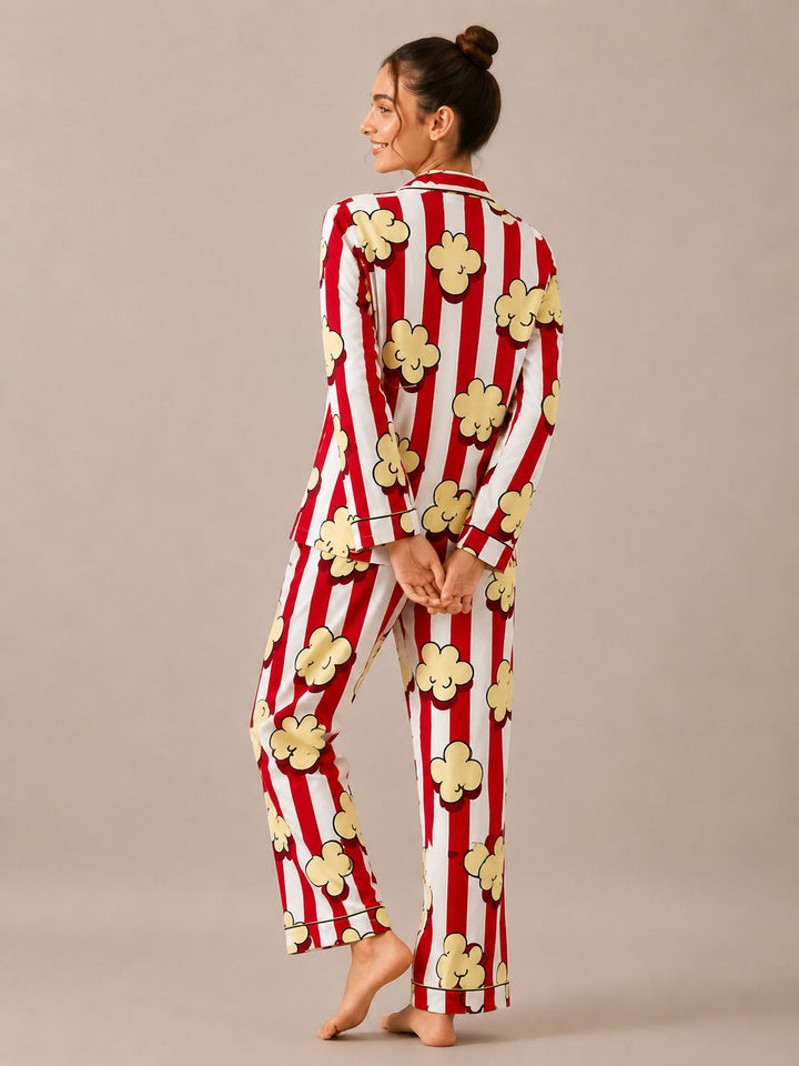 Butter Pop Bliss Print Long Sleeve Women's Night Suit