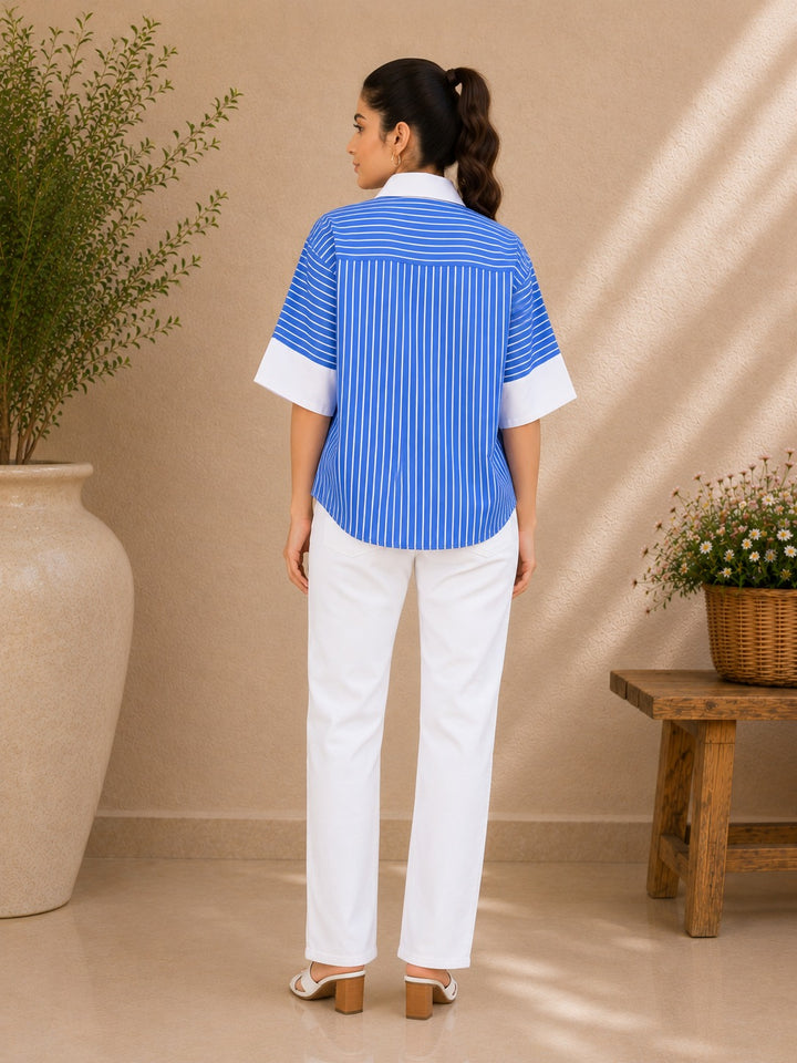 Summer Sky Striped Shirt