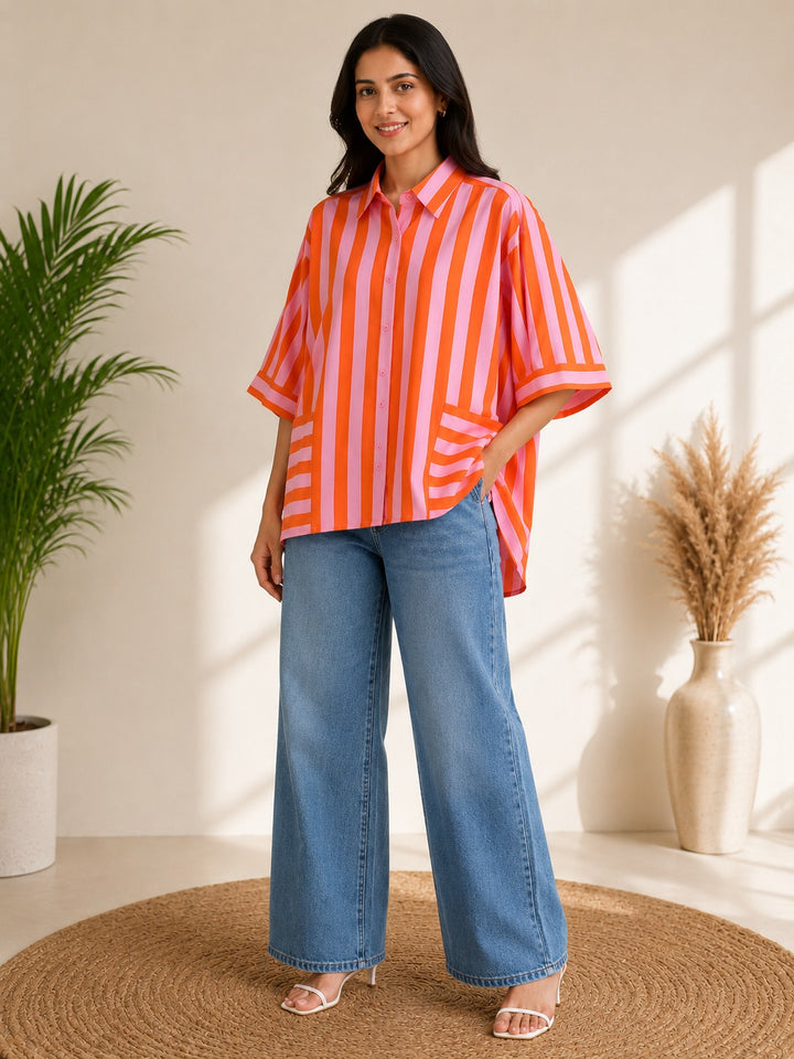 Pink Paradise Stripe Shirt