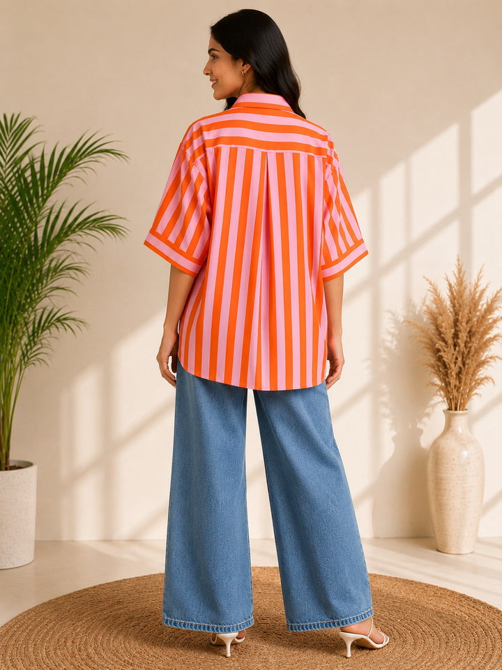 Pink Paradise Stripe Shirt