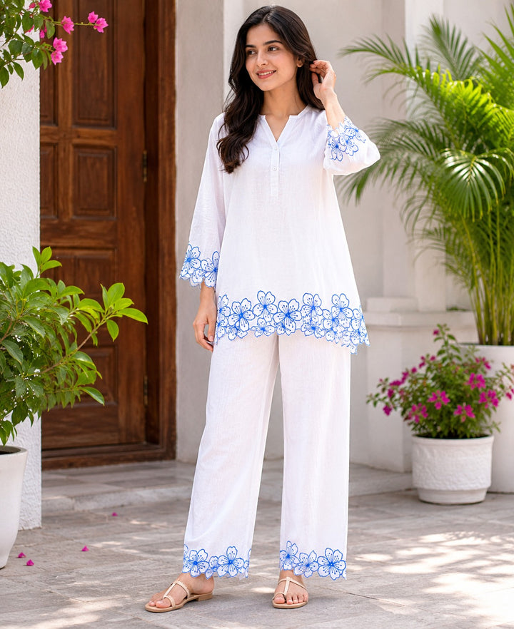 Blue Blossom Co-ord Set