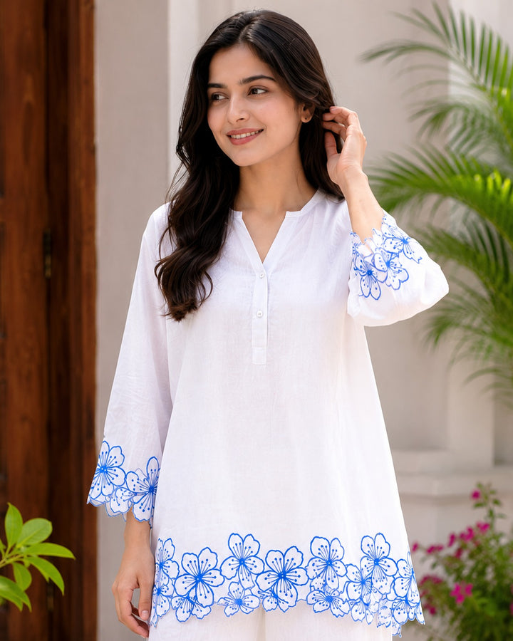 Blue Blossom Co-ord Set