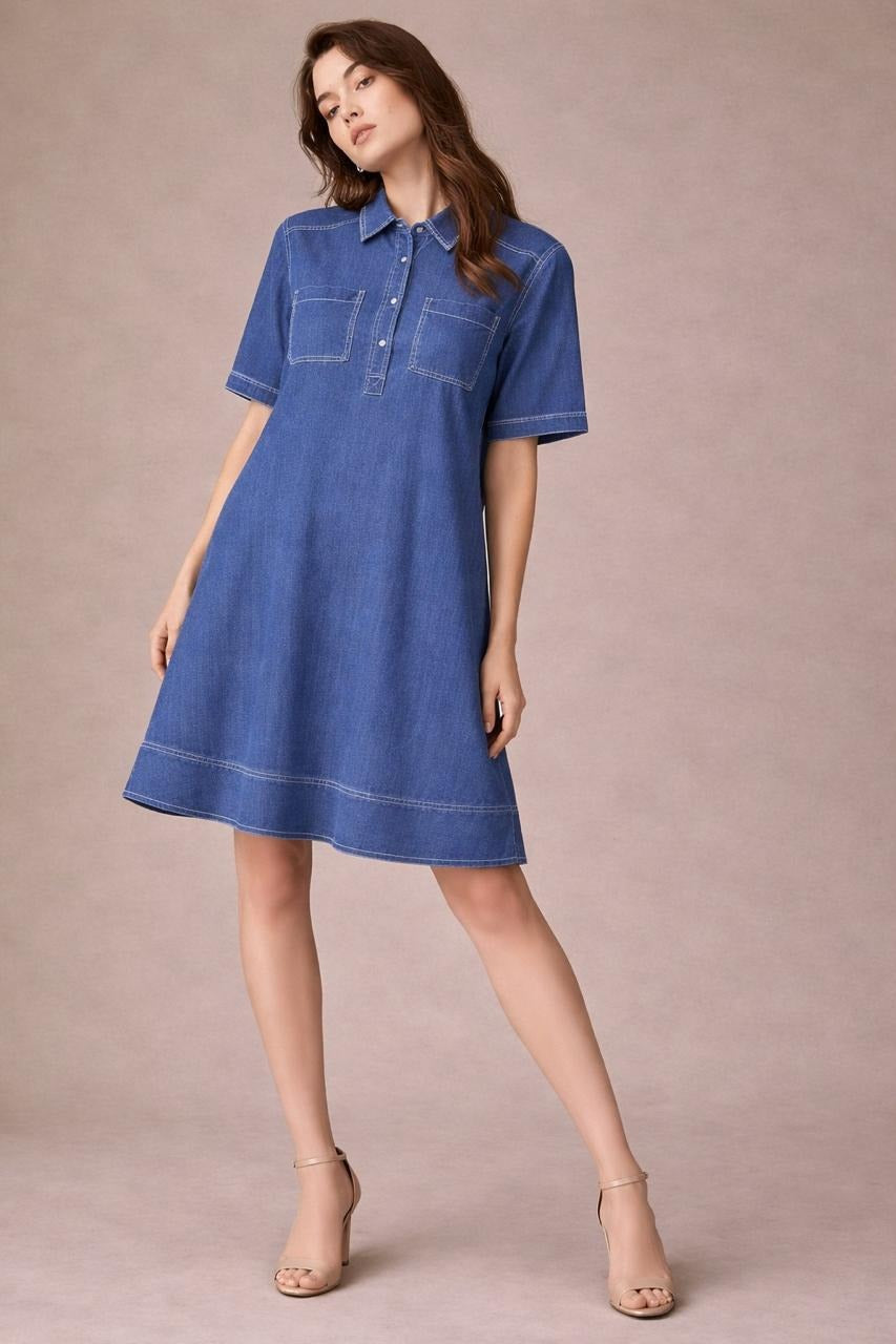 Blue Horizon Denim Dress