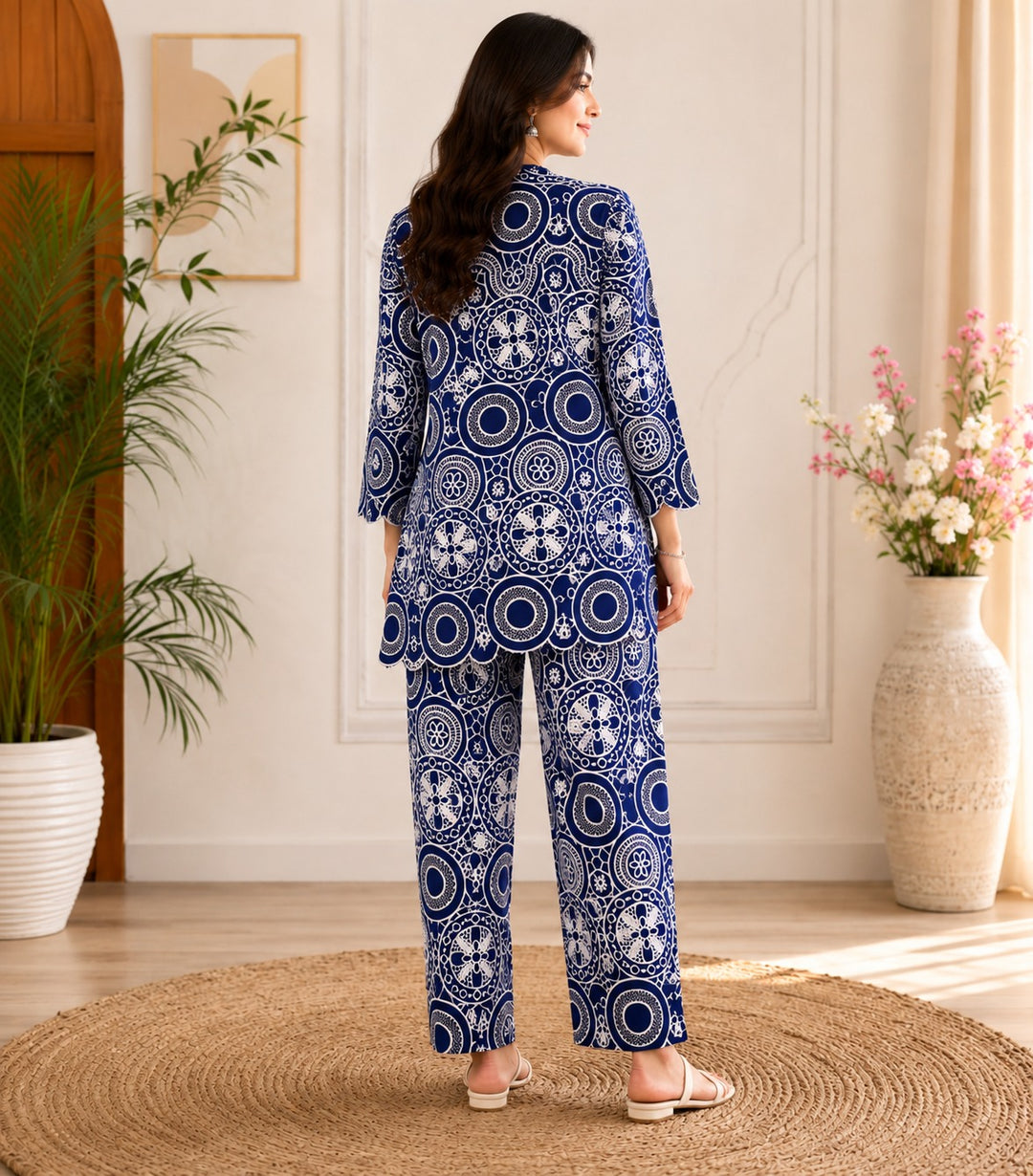 Royal Bloom Lace Co-ord Set