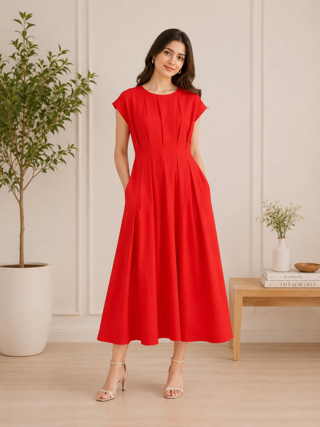 Red Dahlia Dress