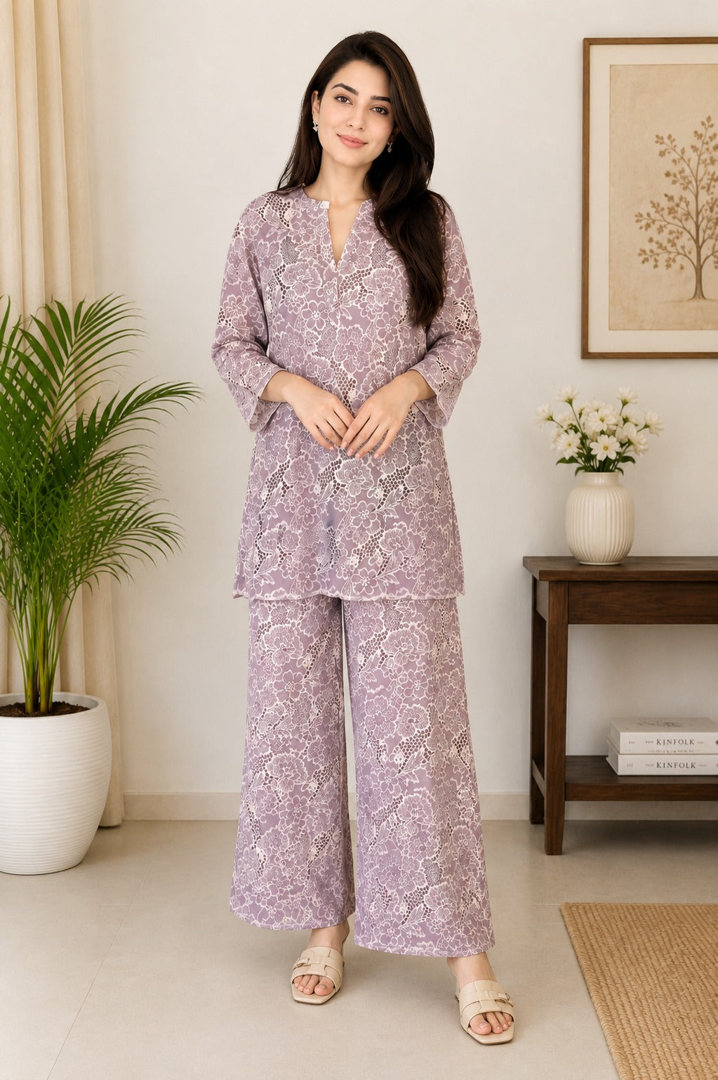 Lavender Bloom Printed Co-ord Set