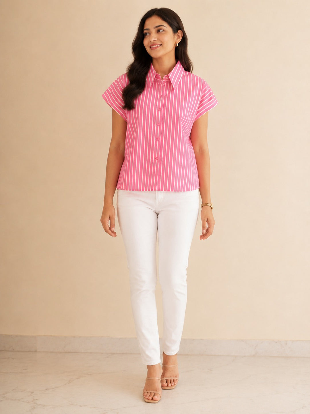 Bubblegum Bliss Striped Shirt