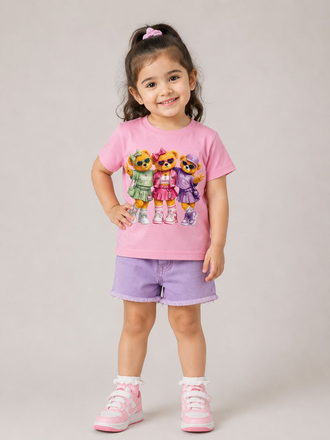 Pink K-Pop Teddy Squad T-Shirt
