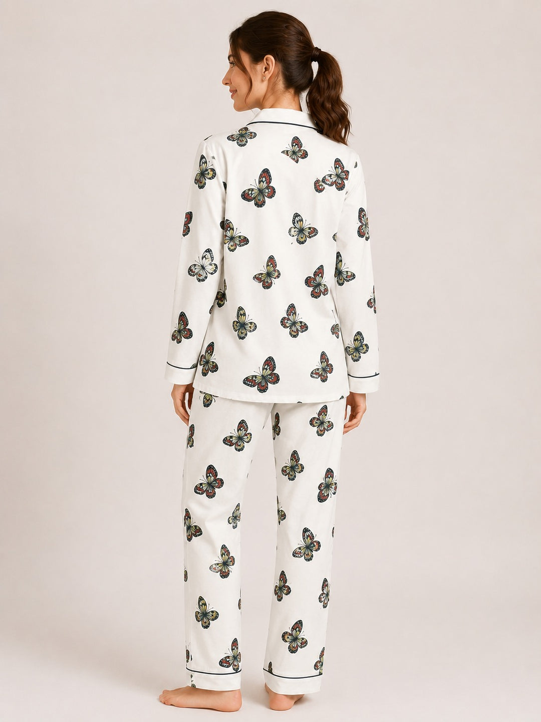Butterfly Bliss Long Sleeve Women's Night Suit