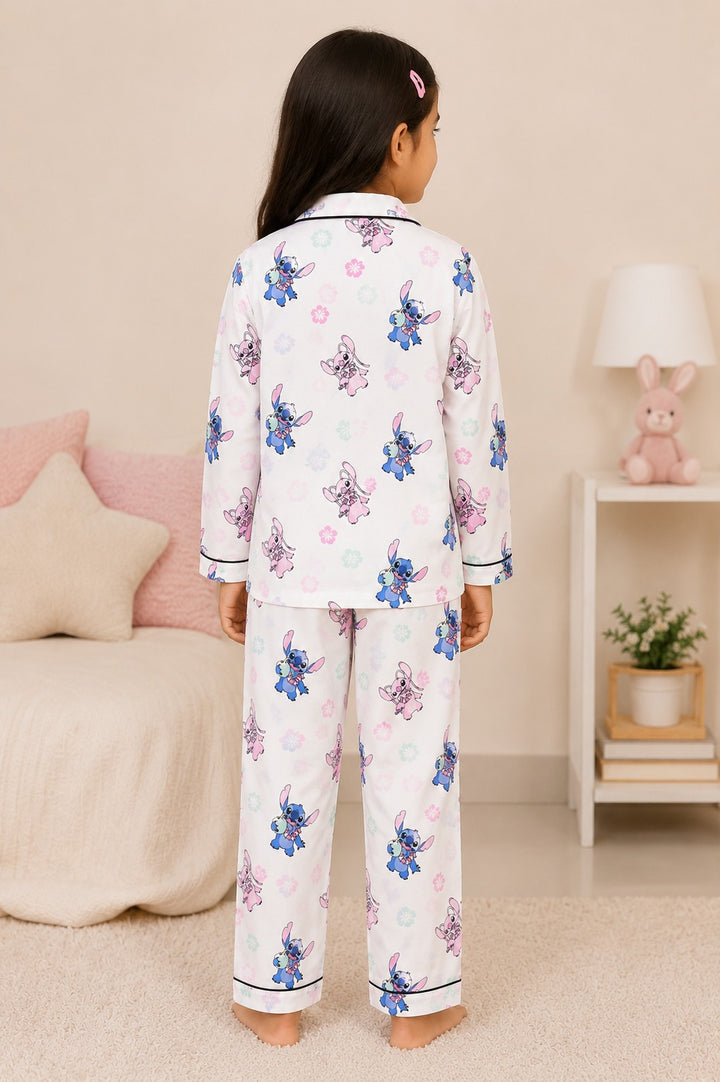 Stitch & Angel Dreams Print Long Sleeve Night Suit