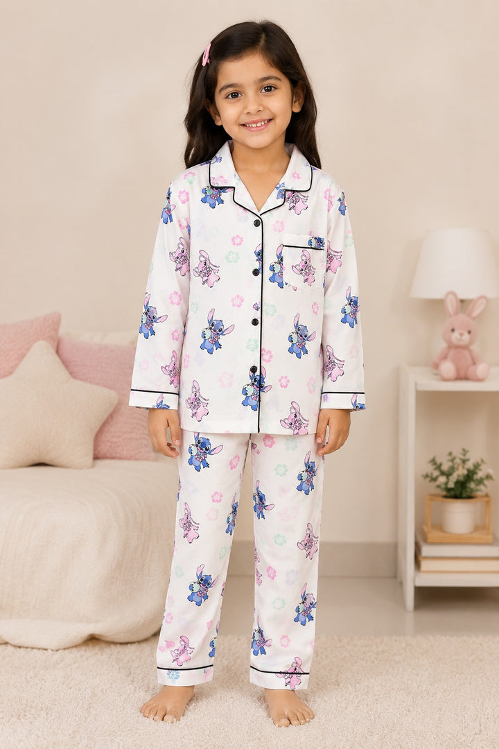 Stitch & Angel Dreams Print Long Sleeve Night Suit