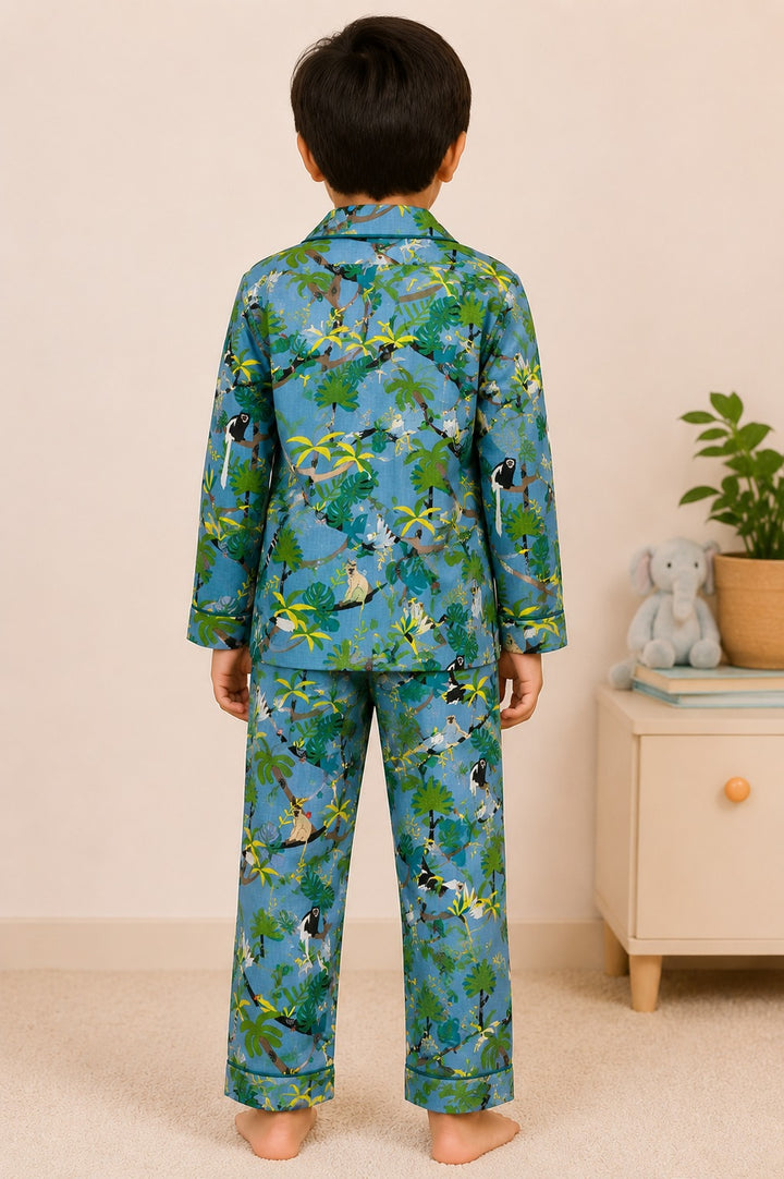 Tropical Adventure Sleep Print Long Sleeve Night Suit