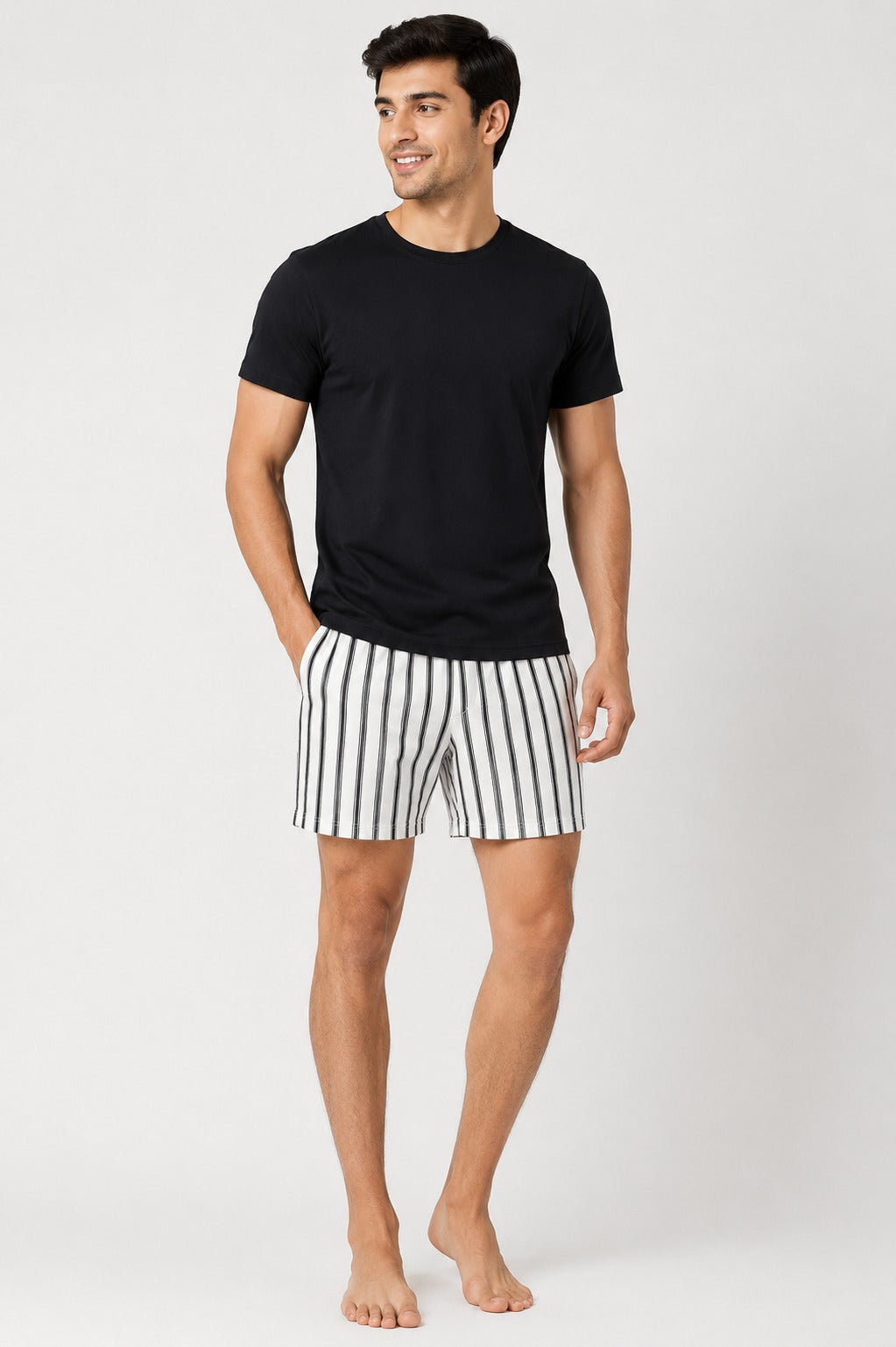 Monochrome Stripe Boxer