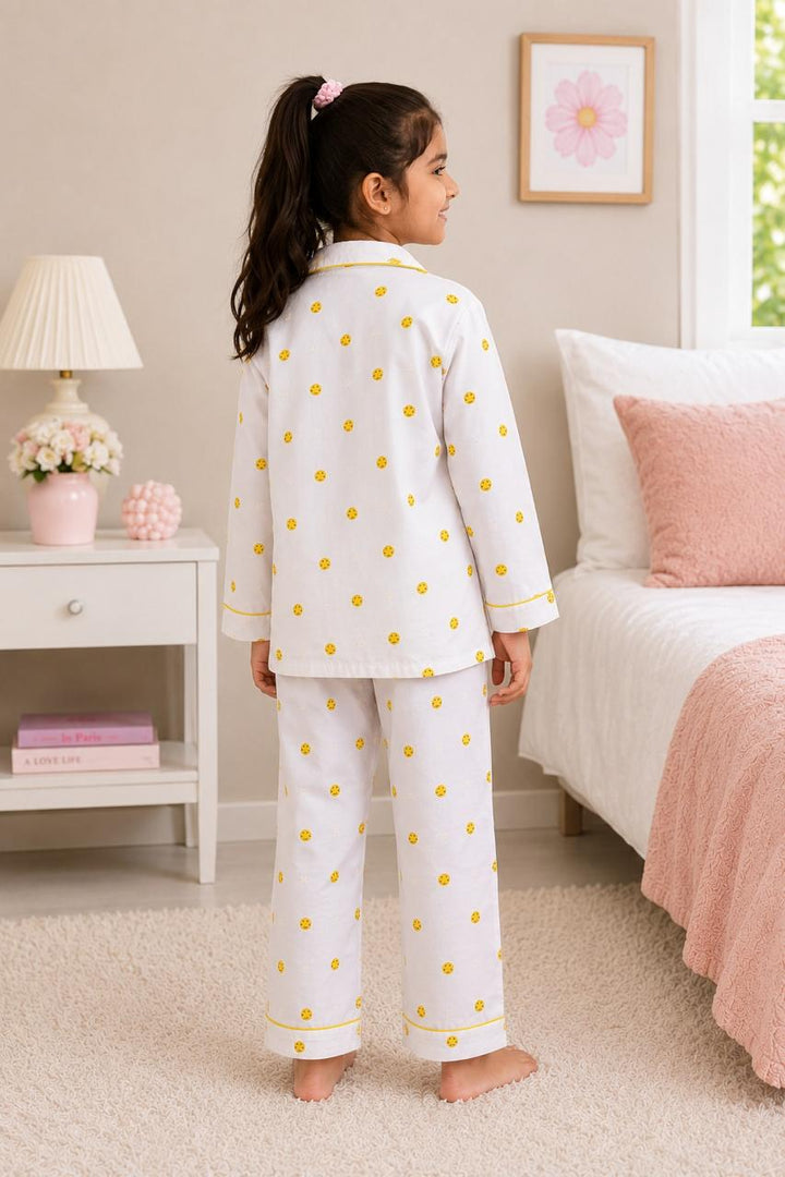 Sunny Daisy Dreams Print  Long Sleeve Night Suit