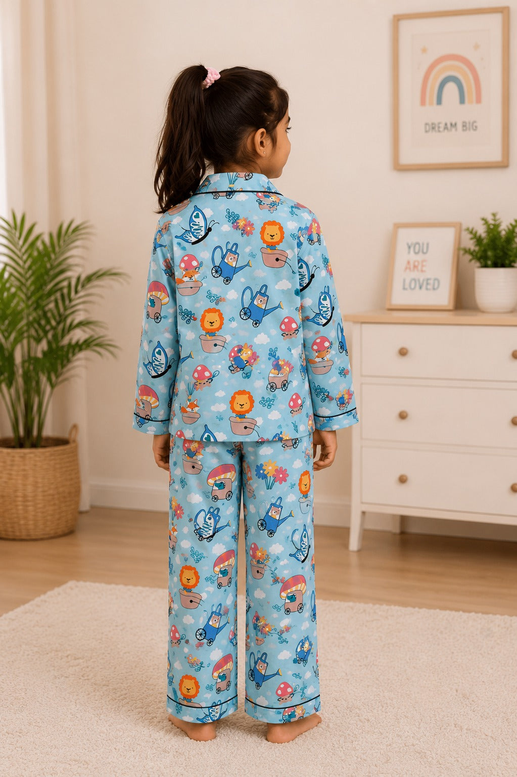 Happy Safari Dreams Print  Long Sleeve Night Suit