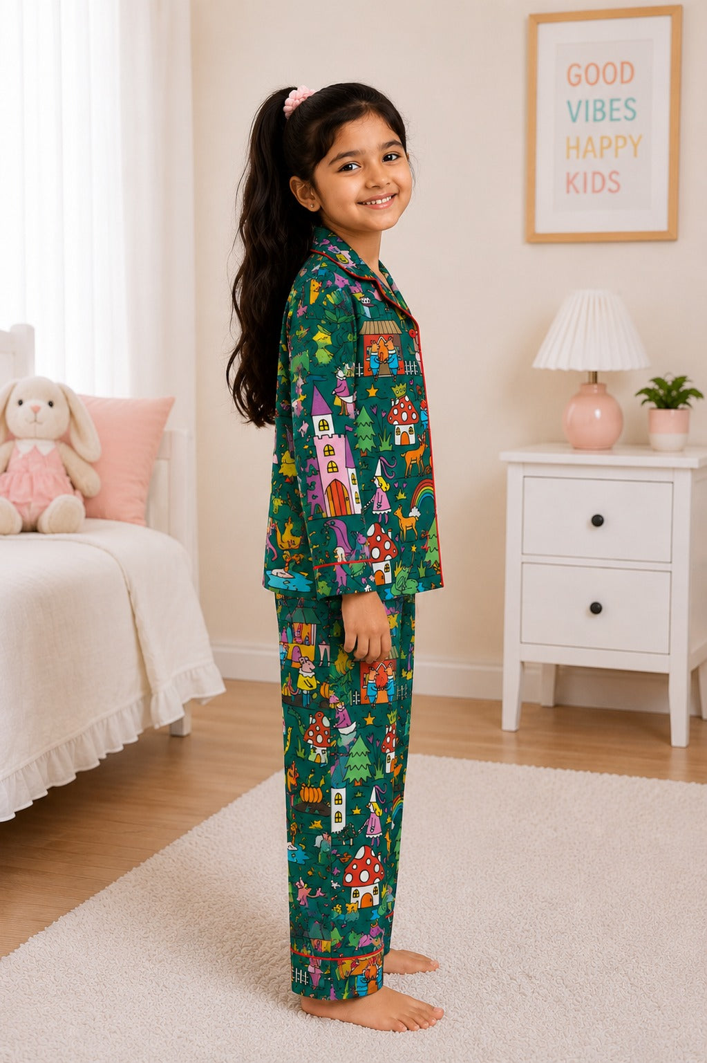 Magical Storyland Print  Long Sleeve Night Suit
