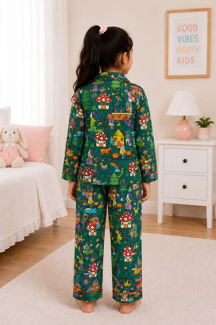 Magical Storyland Print  Long Sleeve Night Suit