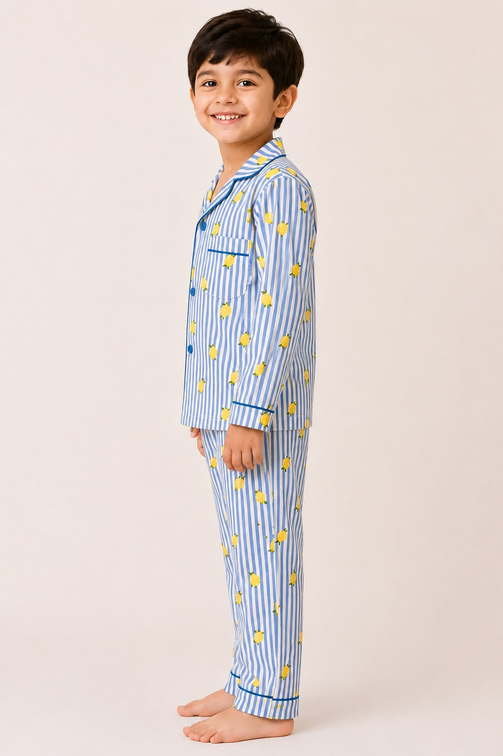 Lemon Lane Print  Long Sleeve Night Suit