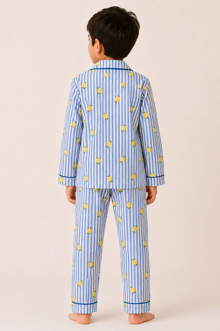 Lemon Lane Print  Long Sleeve Night Suit