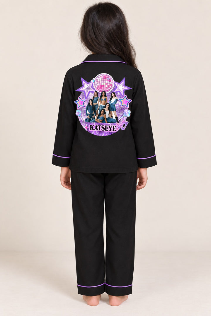 Midnight KATSEYE Dream Print Long Sleeve  Night Suit