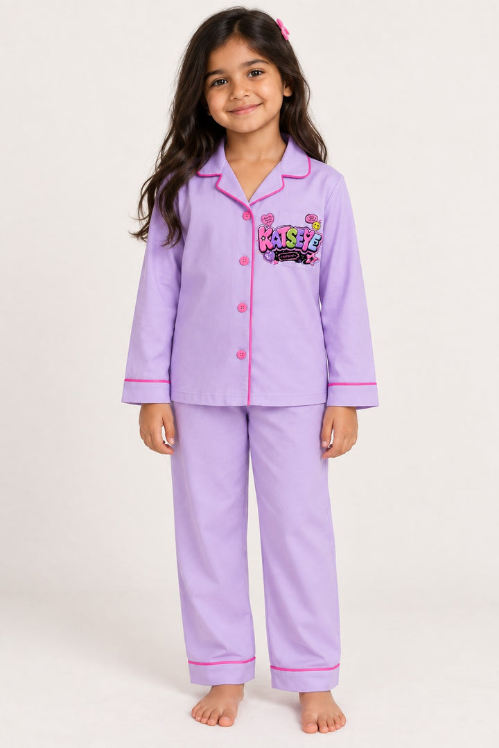 KATSEYE Forever Dreamer Print Long Sleeve  Night Suit
