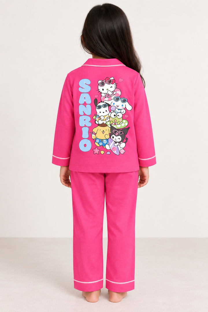 Pink Sanrio Dream Print Long Sleeve  Night Suit