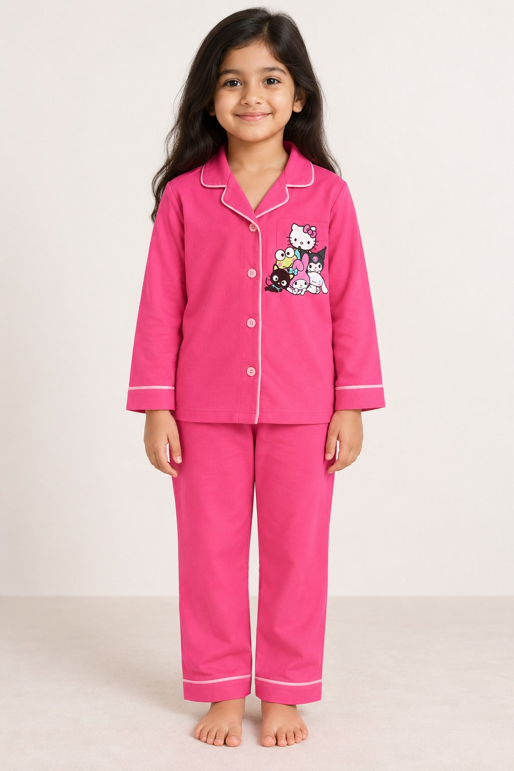 Pink Sanrio Dream Print Long Sleeve  Night Suit