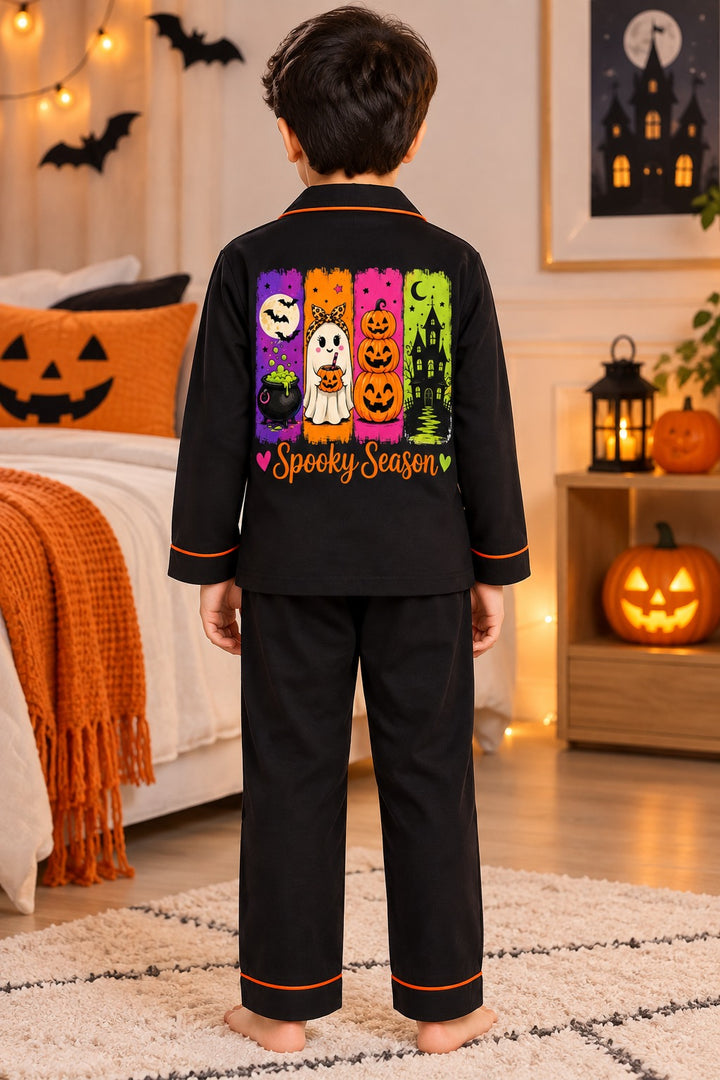 Hocus Pocus Halloween Print Long Sleeve Kids Night Suit
