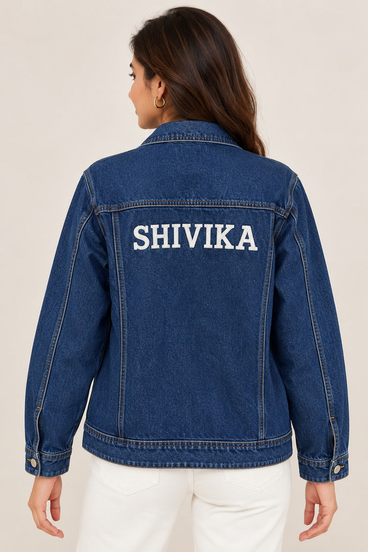Personalised Name Denim Jacket for Womens