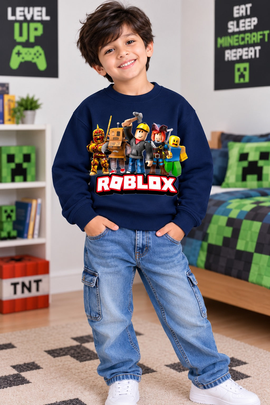 ROBLOX VIBES ON Kids Sweatshirt