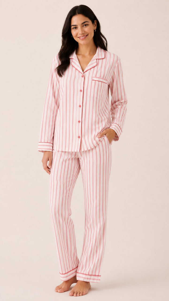 Pretty in Pink Long Sleeve Women's Night Suit