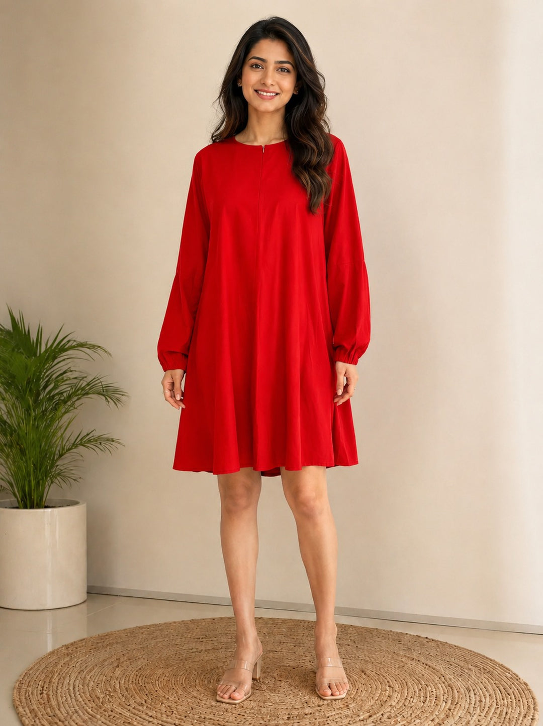 Women's Relaxed Fit Front Zip Dress