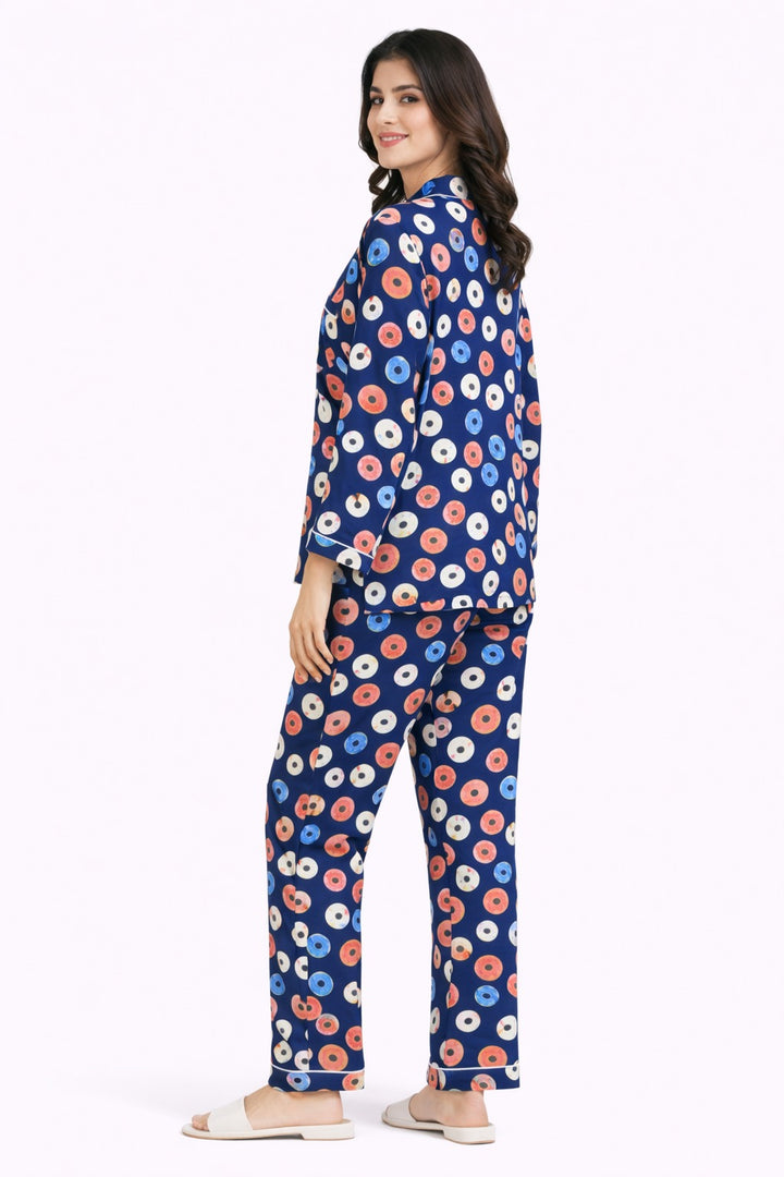Sugar Rush Sleepwear Print Long Sleeve Women's Night Suit