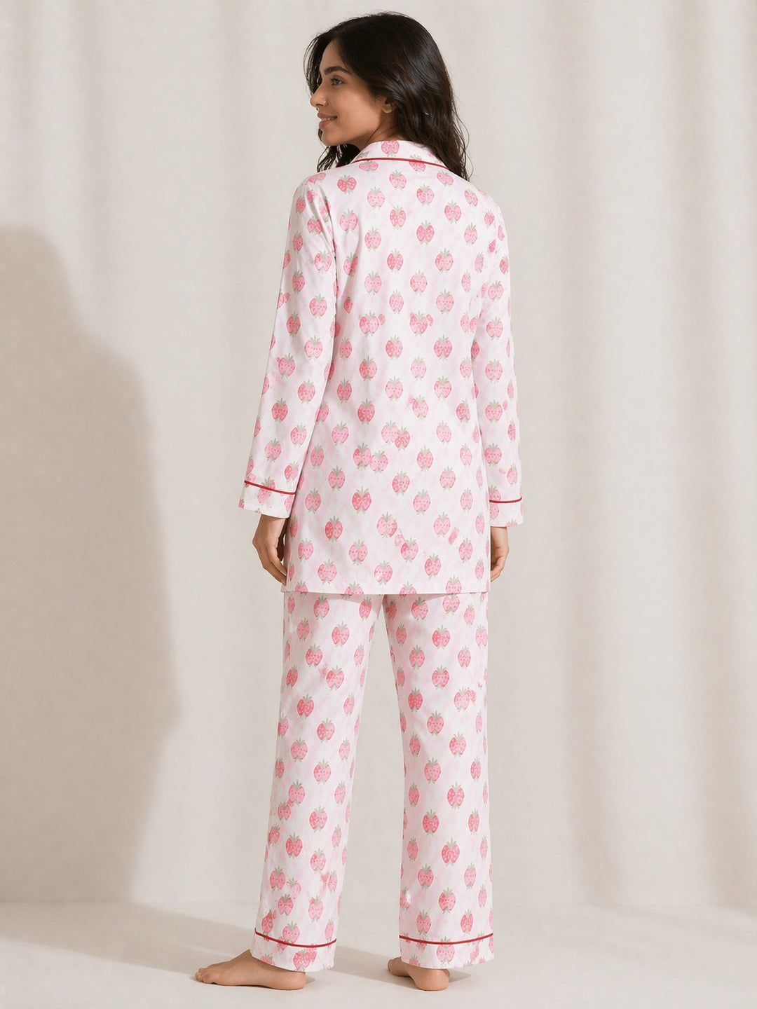 Berrylicious Sleep  Print Long Sleeve Women's Night Suit