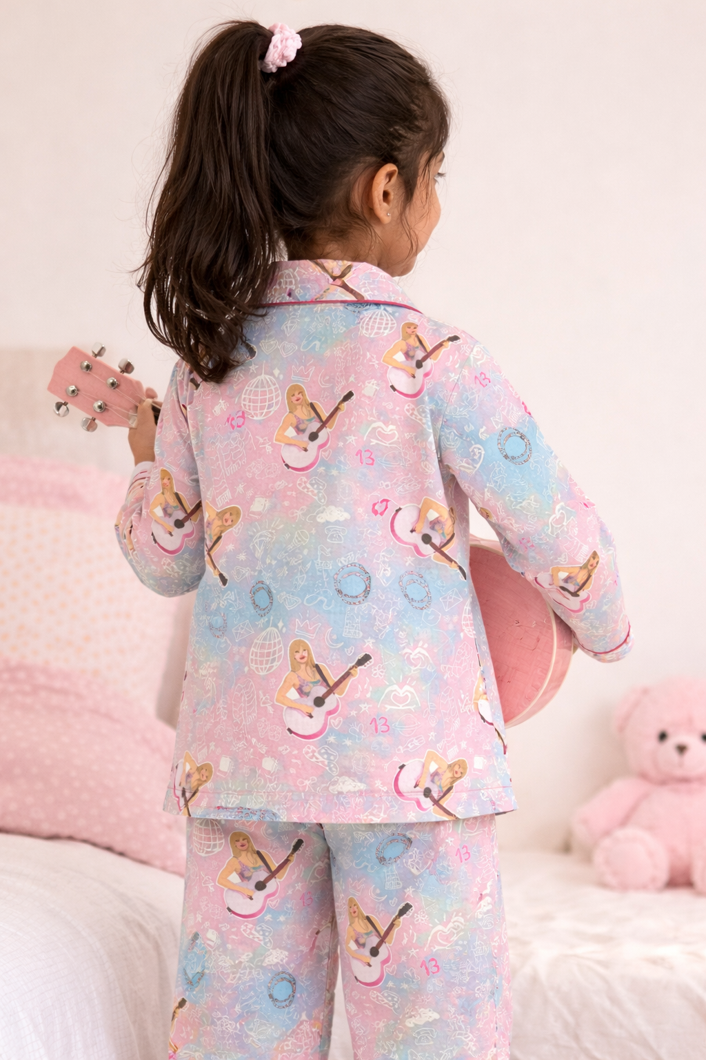 Swiftie Slumber Print Long Sleeve Kids Night Suit