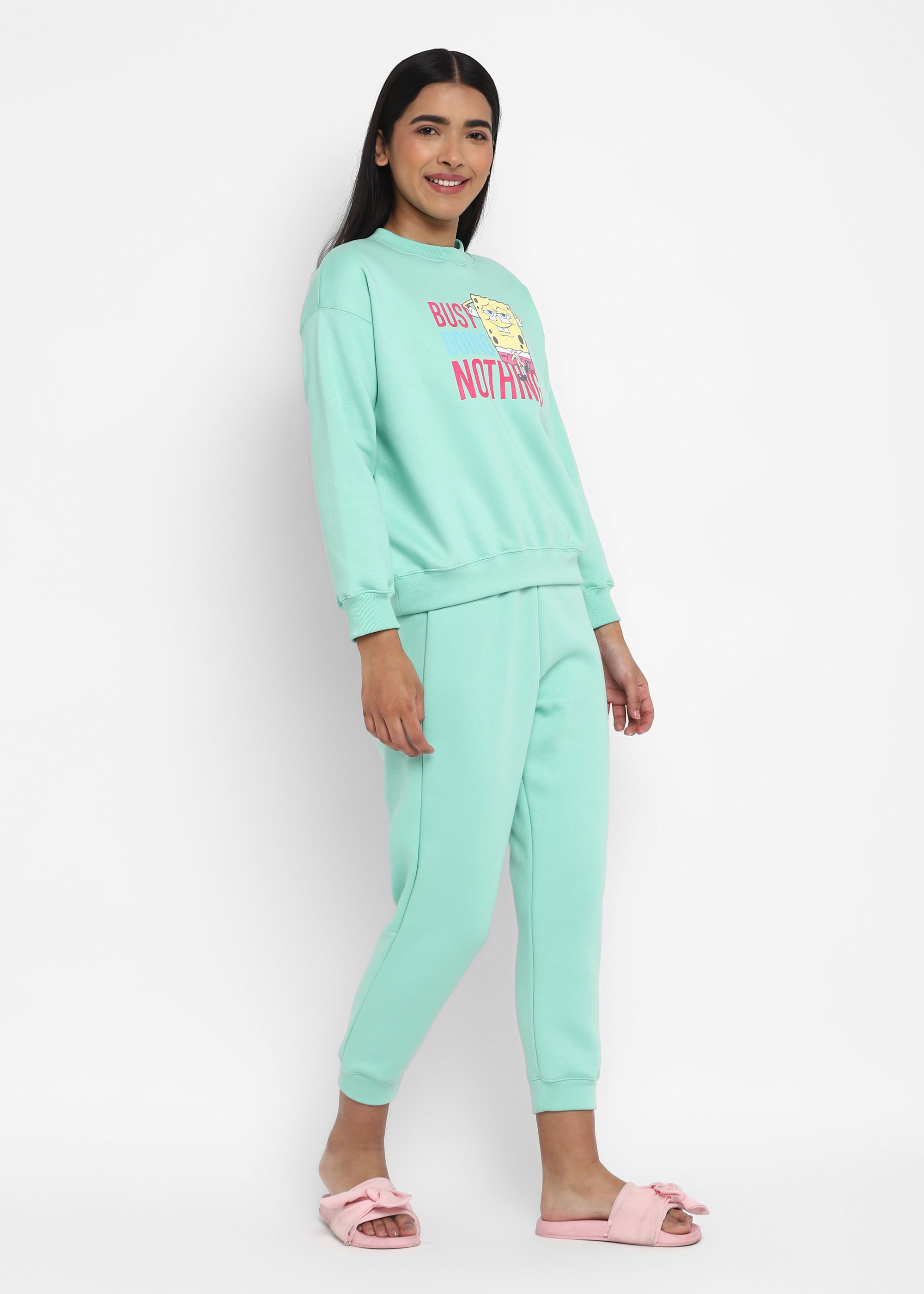 Busy Doing Nothing Long Sleeve Women's Co-ord Set - Shopbloom
