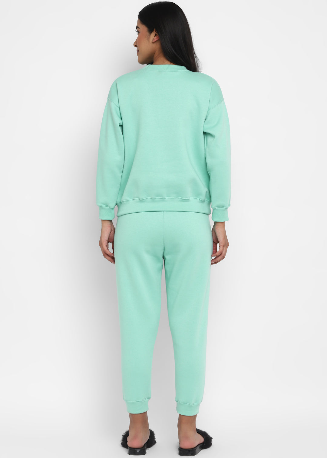 Woke Up Like This Aquamarine Long Sleeve Women's Co-ord Set - Shopbloom