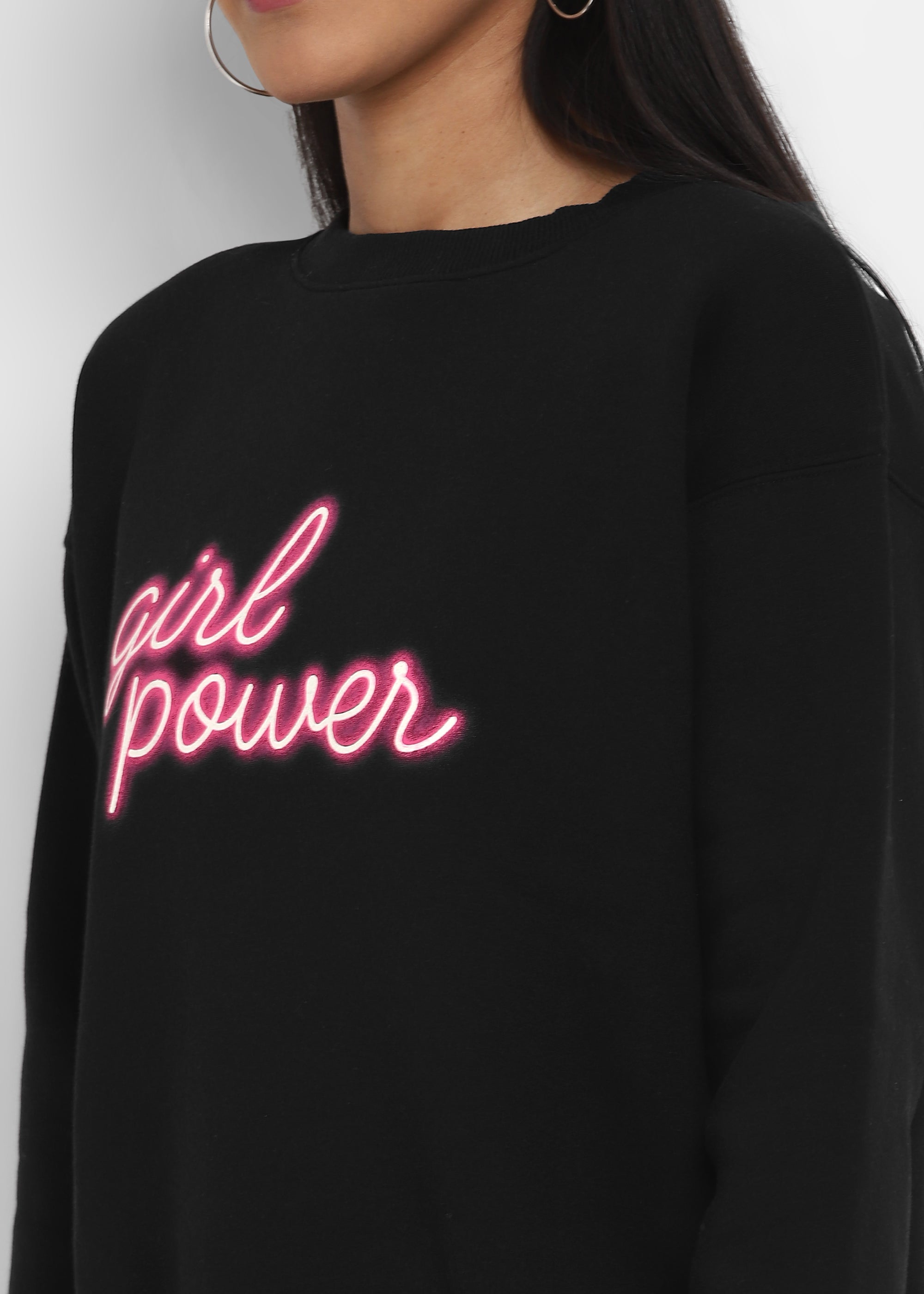 Girl Power Long Sleeve Women's Sweatshirt - Shopbloom