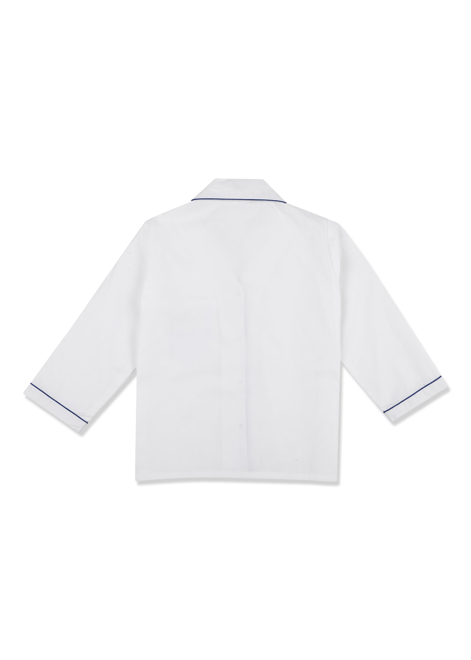Twinkle Twinkle Little Star Embroidered Pocket Long Sleeve Kids Night Suit - Shopbloom