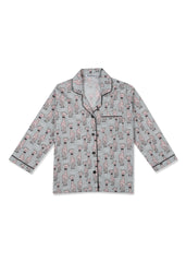 Giraffe Print Long Sleeve Kids Night Suit - Shopbloom