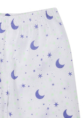 Star And Moon Glow In The Dark Print Long Sleeve Kids Night Suit - Shopbloom