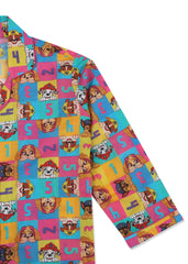 Paw Patrol Numbers Print Long Sleeve Kids Night Suit - Shopbloom