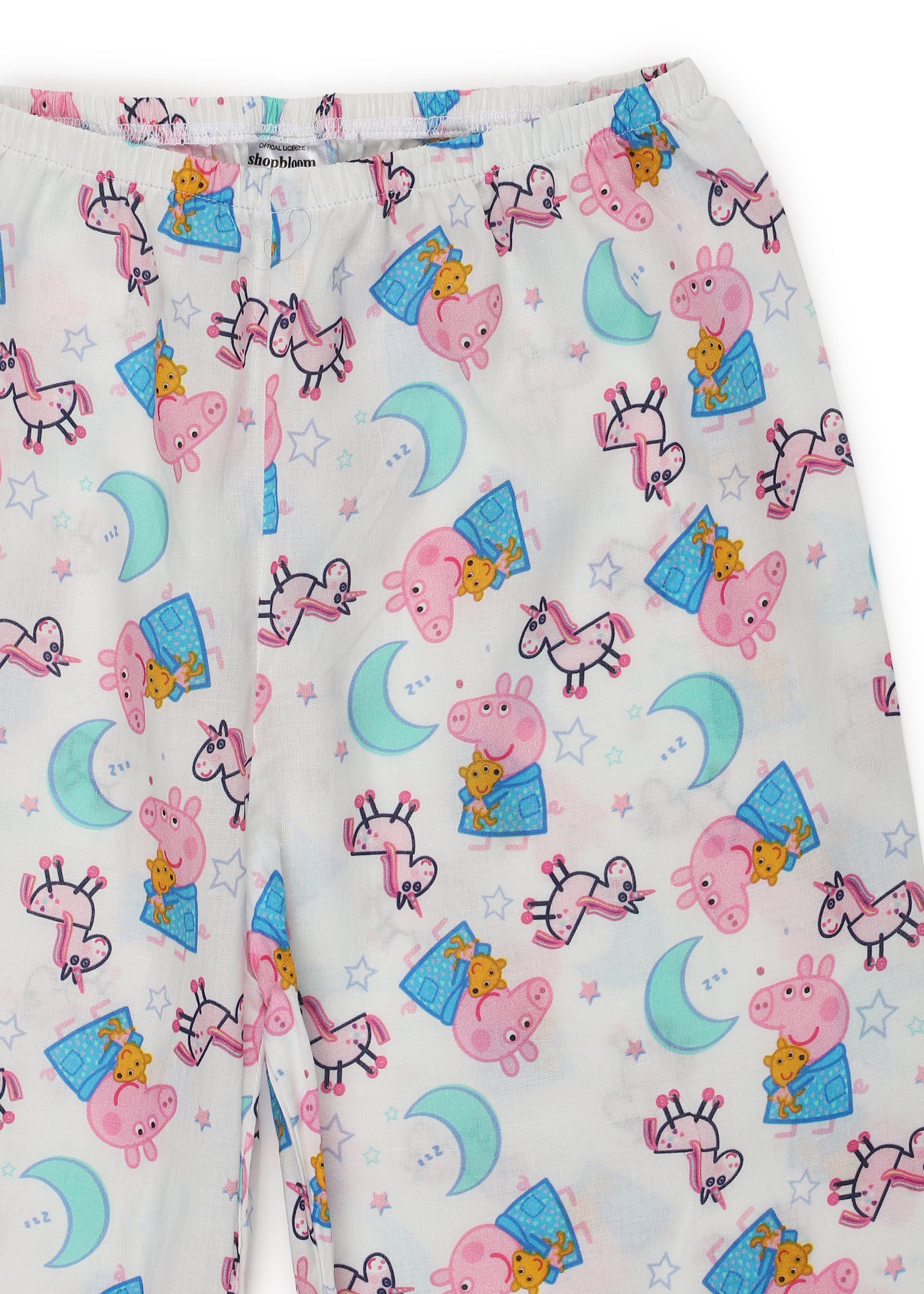 Peppa and Unicorns Print Long Sleeve Kids Night Suit - Shopbloom