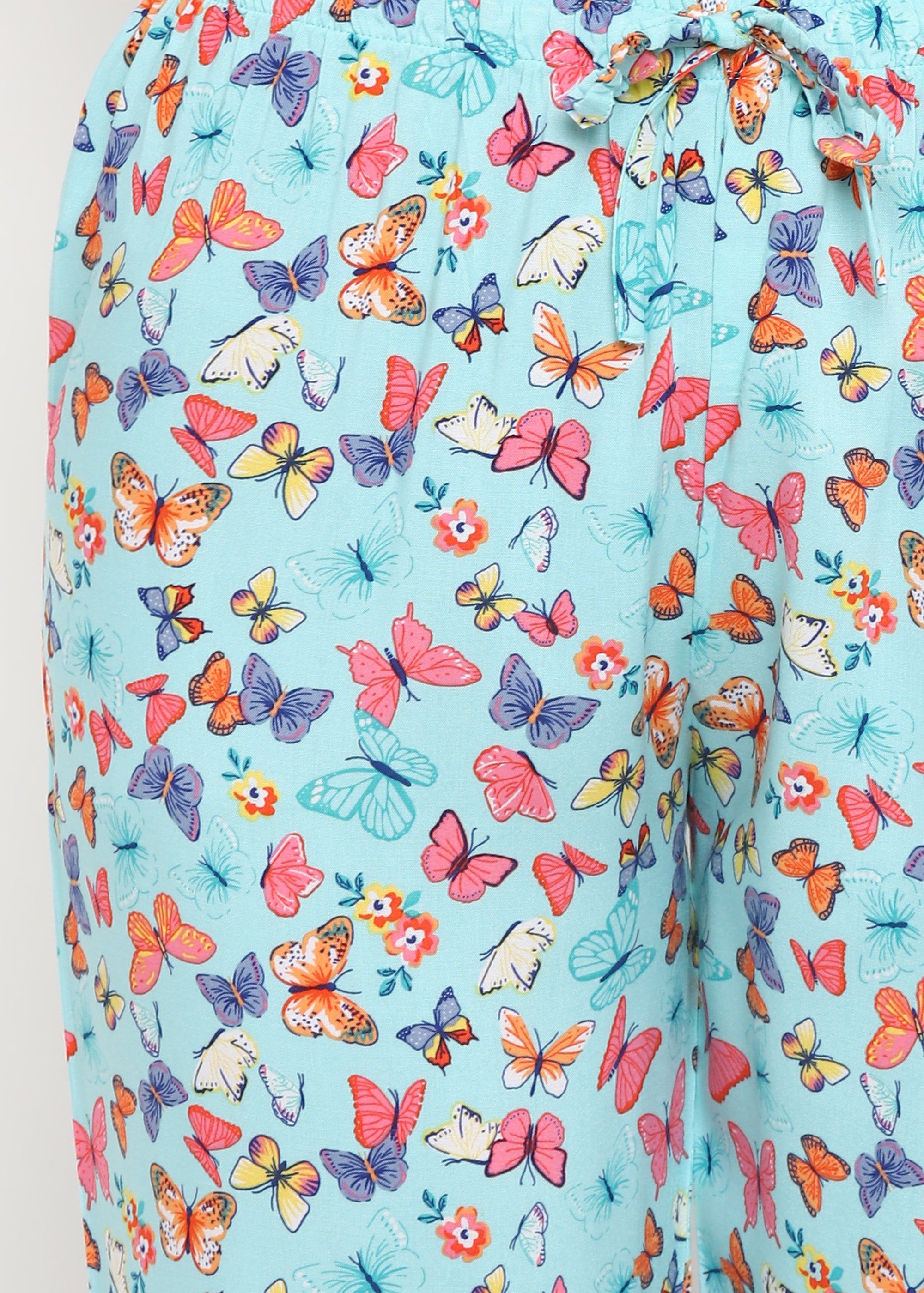 Butterfly Print Short Sleeve Women's Night Suit