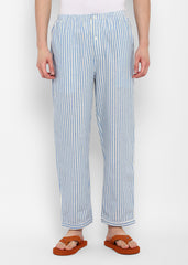 Bold Blue Stripes Cotton Men's Pyjama Bottoms