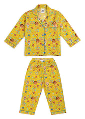 Story Time Print Long Sleeve Kids Night Suit