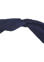 Navy Blue Satin Hairband - Shopbloom