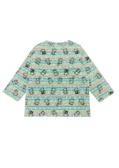 Multicolored Peppa Print Round Neck Long Sleeve Kids Night Suit - Shopbloom